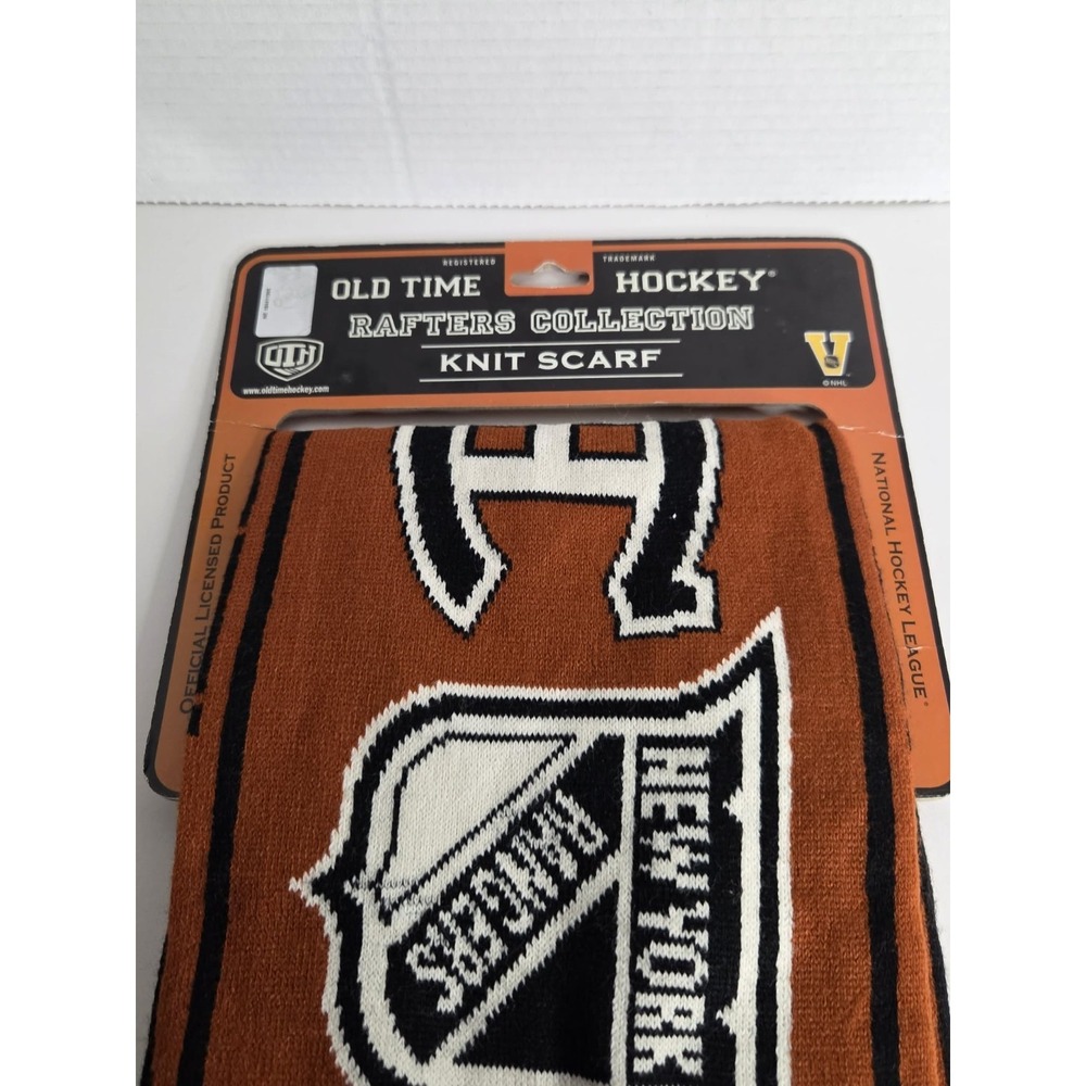 NHL‎ Old Time Hockey Rafters Collection Original 6 Knit Scarf Black Orange NWT